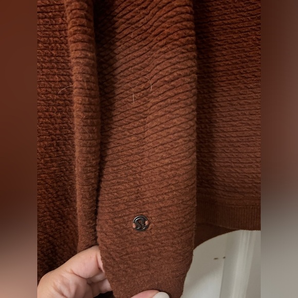 Lululemon “Peaceful Moments Pullover”: Copper: Turtleneck Cropped Sweater: M/L - Picture 4 of 4
